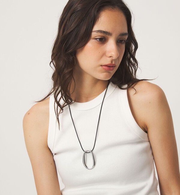 UNITED ARROWS green label relaxing「オーバルリング コード ネックレス 2」|ネックレス|SILVER