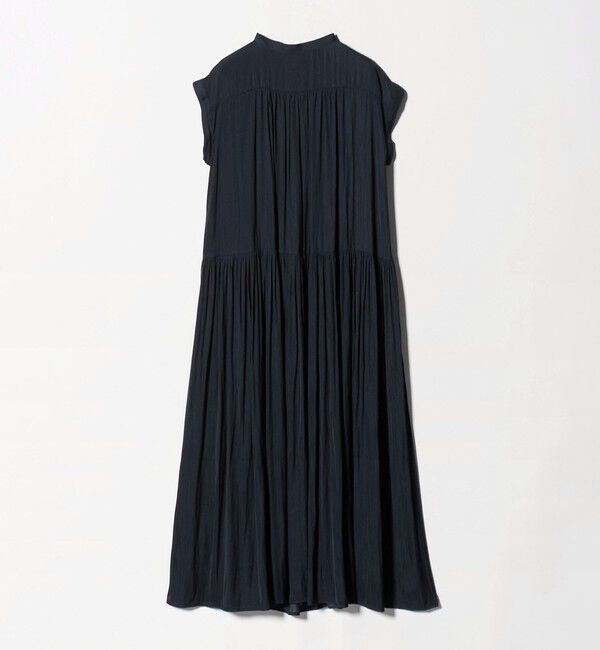 UNITED ARROWS green label relaxing「サテン ギャザー フレンチスリーブ ワンピース」|ワンピース|