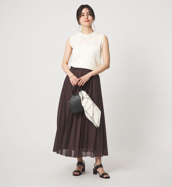 UNITED ARROWS green label relaxing「ブライトシアー ノースリーブ ニット」|ニット・セーター|