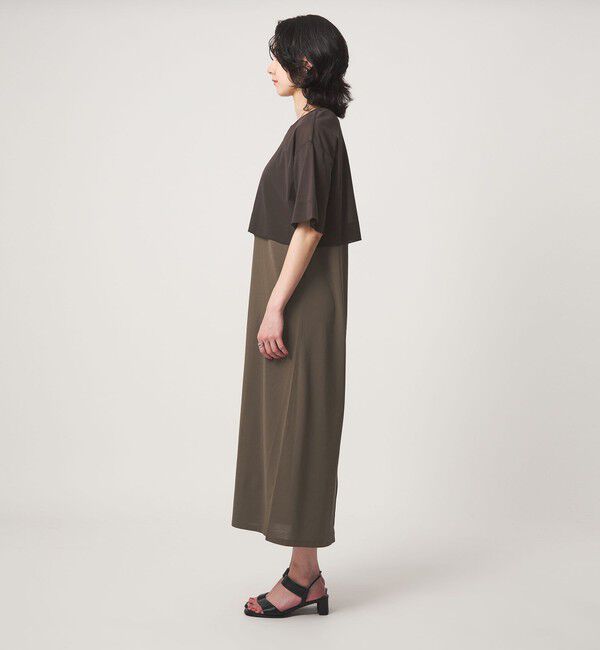 UNITED ARROWS green label relaxing「チュール プルオーバー&times;ノースリーブ ワンピース セット 吸水速乾」|ワンピース|