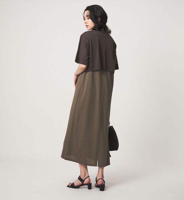UNITED ARROWS green label relaxing「チュール プルオーバー&times;ノースリーブ ワンピース セット 吸水速乾」|ワンピース|