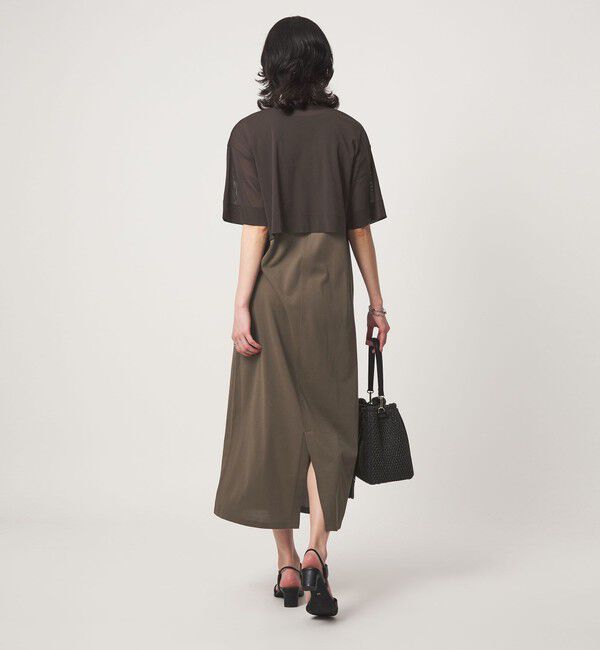 UNITED ARROWS green label relaxing「チュール プルオーバー&times;ノースリーブ ワンピース セット 吸水速乾」|ワンピース|