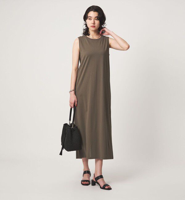 UNITED ARROWS green label relaxing「チュール プルオーバー&times;ノースリーブ ワンピース セット 吸水速乾」|ワンピース|