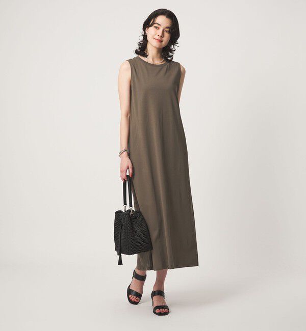 UNITED ARROWS green label relaxing「チュール プルオーバー&times;ノースリーブ ワンピース セット 吸水速乾」|ワンピース|