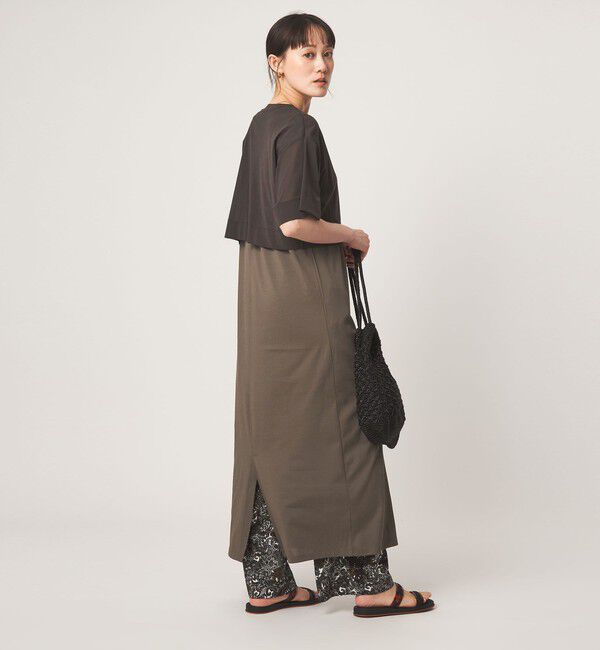 UNITED ARROWS green label relaxing「チュール プルオーバー&times;ノースリーブ ワンピース セット 吸水速乾」|ワンピース|