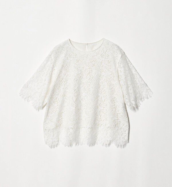 UNITED ARROWS green label relaxing「レース 5分袖 ブラウス」|シャツ・ブラウス|