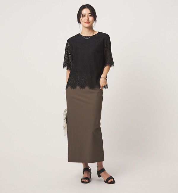 UNITED ARROWS green label relaxing「レース 5分袖 ブラウス」|シャツ・ブラウス|
