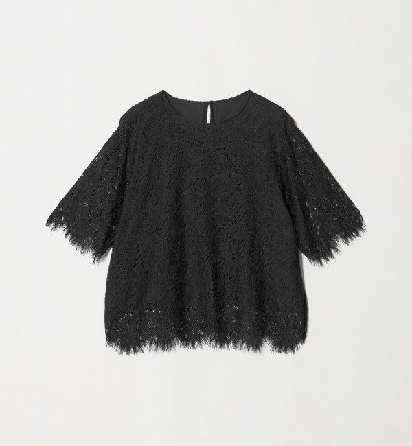 UNITED ARROWS green label relaxing「レース 5分袖 ブラウス」|シャツ・ブラウス|
