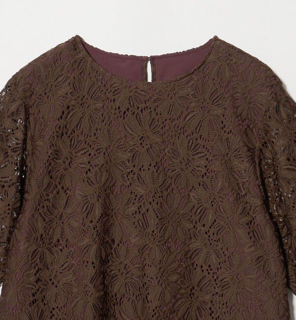 UNITED ARROWS green label relaxing「レース 5分袖 ブラウス」|シャツ・ブラウス|