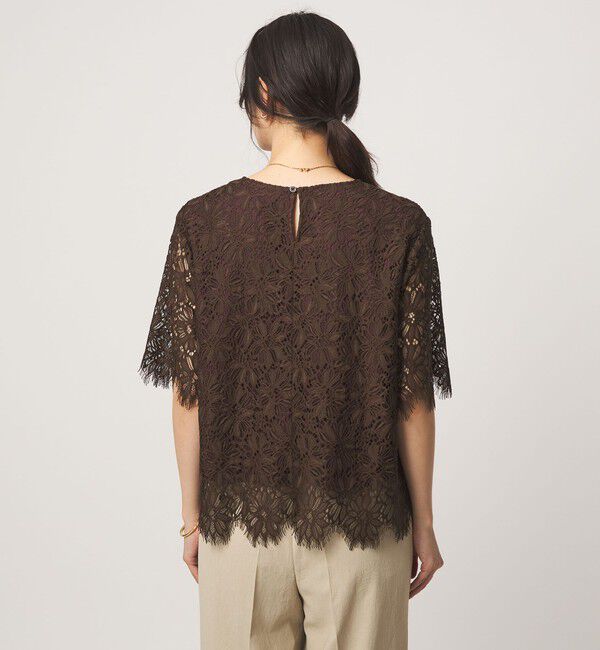 UNITED ARROWS green label relaxing「レース 5分袖 ブラウス」|シャツ・ブラウス|