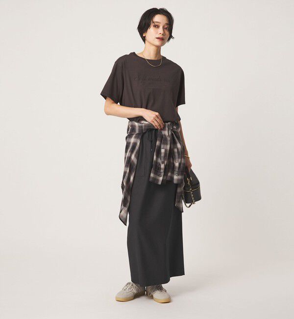 UNITED ARROWS green label relaxing「［size SHORTあり］ツイードライク スカート マシンウォッシャブル 帯電防止」|タイト|
