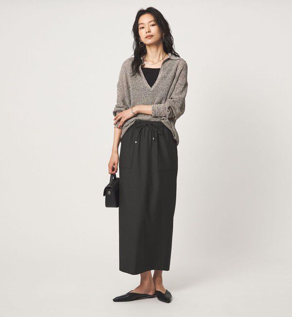 UNITED ARROWS green label relaxing「［size SHORTあり］ツイードライク スカート マシンウォッシャブル 帯電防止」|タイト|
