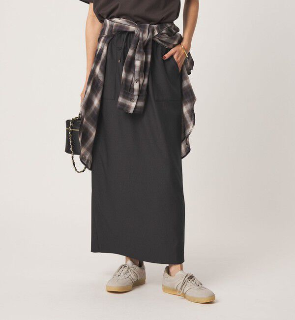 UNITED ARROWS green label relaxing「［size SHORTあり］ツイードライク スカート マシンウォッシャブル 帯電防止」|タイト|