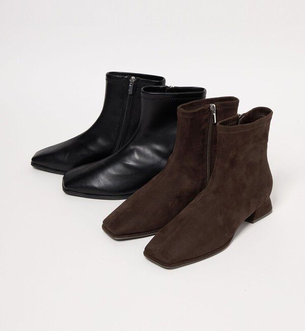 UNITED ARROWS green label relaxing「スクエア ストレッチ ショートブーツ 撥水」|ロングブーツ|