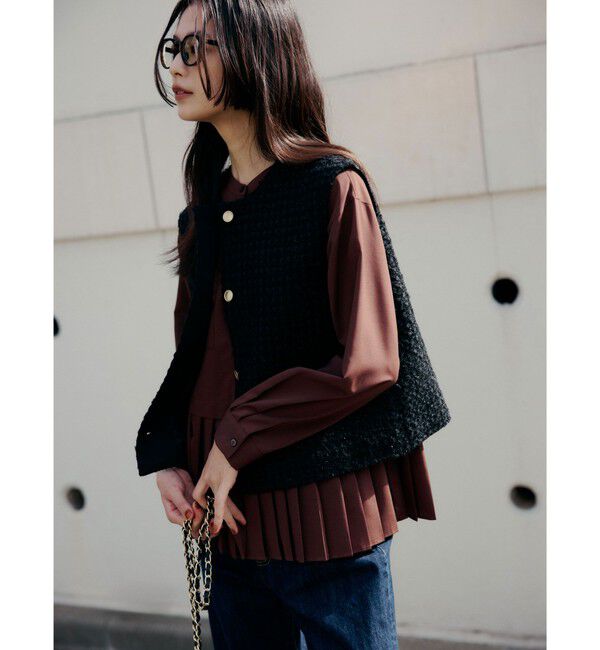 UNITED ARROWS green label relaxing「ファンシーラメ ツイードライク ジレ」|ベスト・ジレ|