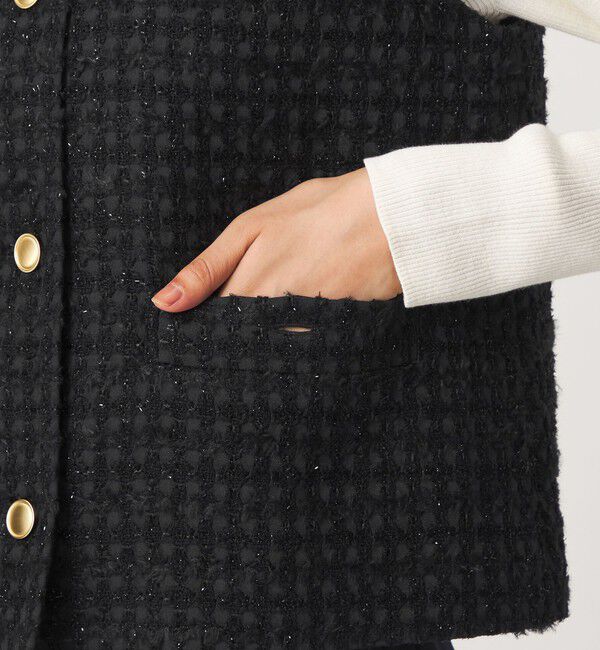 UNITED ARROWS green label relaxing「ファンシーラメ ツイードライク ジレ」|ベスト・ジレ|