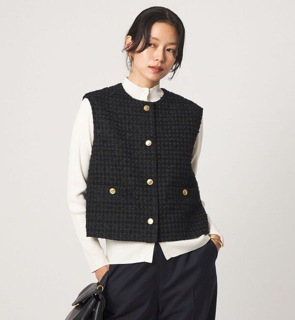 UNITED ARROWS green label relaxing「ファンシーラメ ツイードライク ジレ」|ベスト・ジレ|
