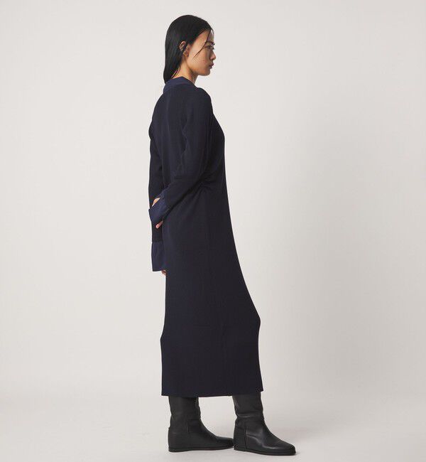 EMMEL REFINES「＜EMMEL REFINES＞EM エリツキ リブニット ワンピース」|ワンピース|