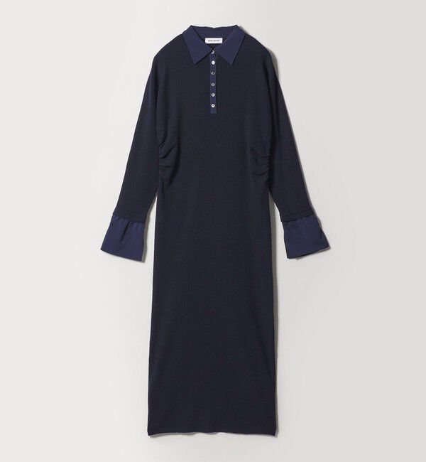 EMMEL REFINES「＜EMMEL REFINES＞EM エリツキ リブニット ワンピース」|ワンピース|
