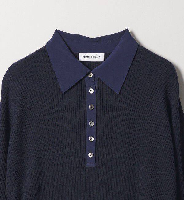 EMMEL REFINES「＜EMMEL REFINES＞EM エリツキ リブニット ワンピース」|ワンピース|