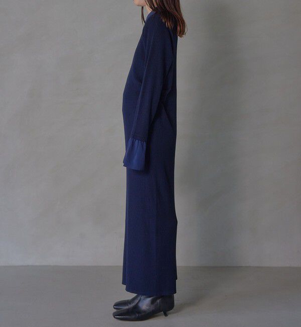 EMMEL REFINES「＜EMMEL REFINES＞EM エリツキ リブニット ワンピース」|ワンピース|