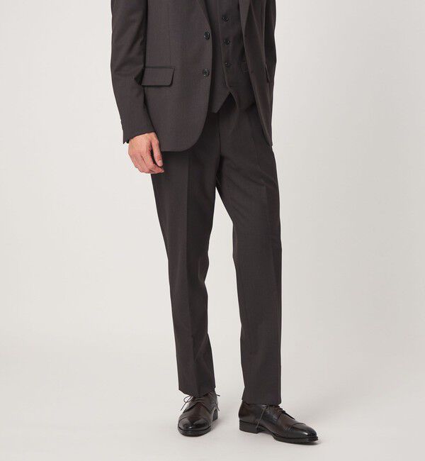 UNITED ARROWS green label relaxing「A+ TWPU サージ スリム アジャスター NP スラックス セットアップパンツ -ストレッチ-」|スラックス|DK.BROWN
