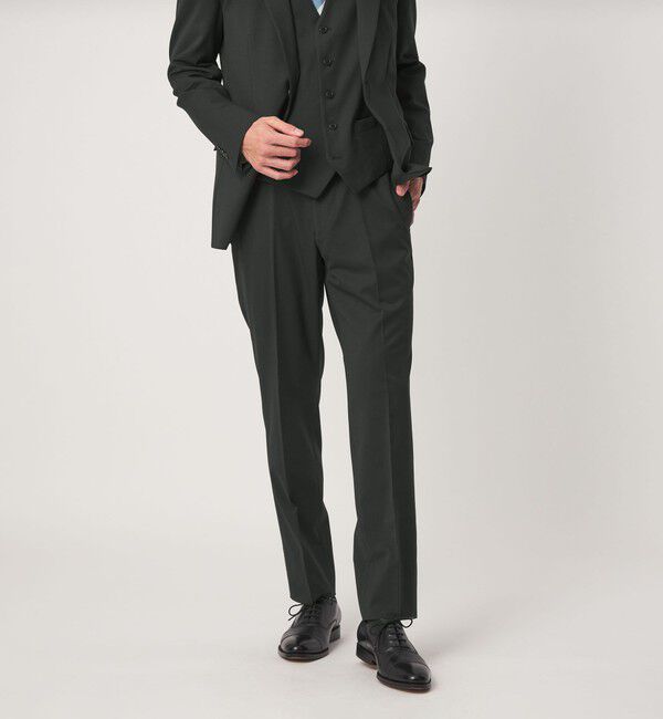 UNITED ARROWS green label relaxing「A+ TWPU サージ スリム アジャスター NP スラックス セットアップパンツ -ストレッチ-」|スラックス|DK.GREEN