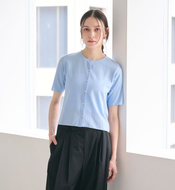 BEAUTY&YOUTH UNITED ARROWS「【WEB限定】ラメ ショートスリーブカーディガン」|カーディガン|