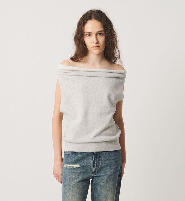 ATTISESSION「＜ATTISESSION＞コットン ウラケ オフショルダー スウェットトップス」|Tシャツ・カットソー|