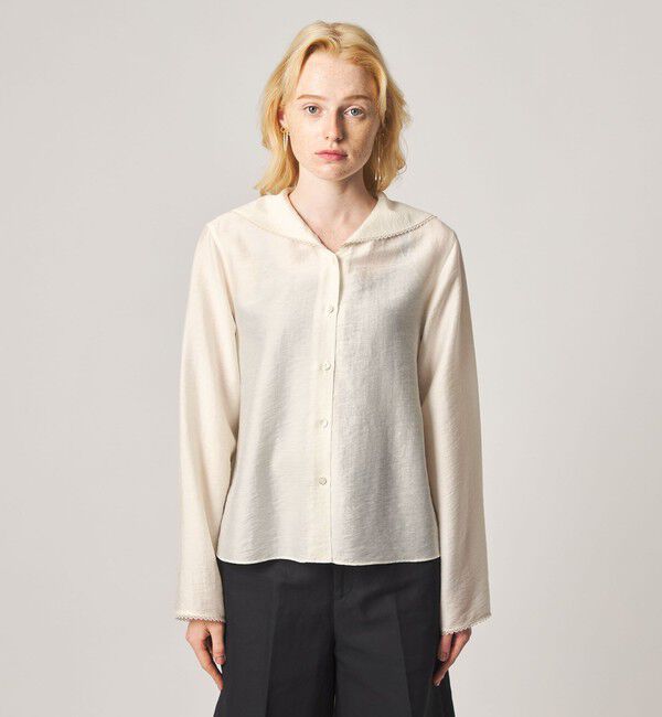 STEVEN ALAN「＜Steven Alan＞レース セーラーカラー ブラウス」|シャツ・ブラウス|