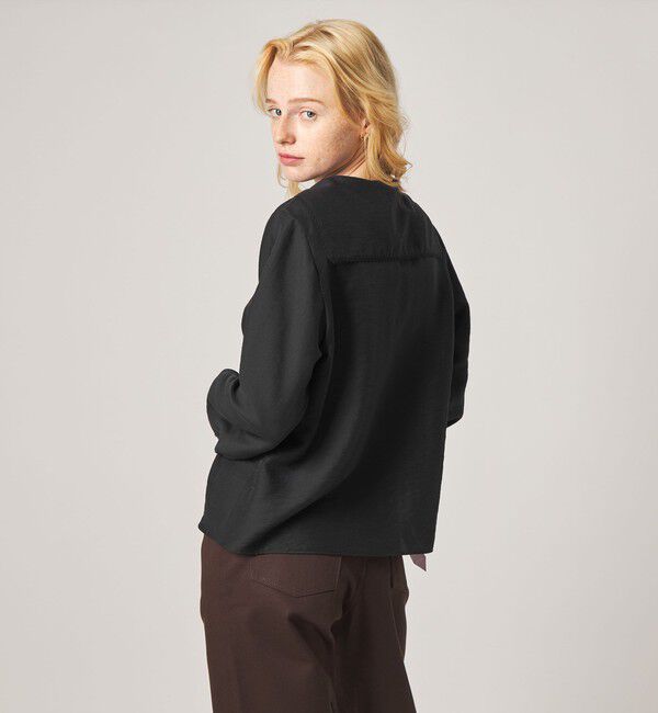 STEVEN ALAN「＜Steven Alan＞レース セーラーカラー ブラウス」|シャツ・ブラウス|BLACK
