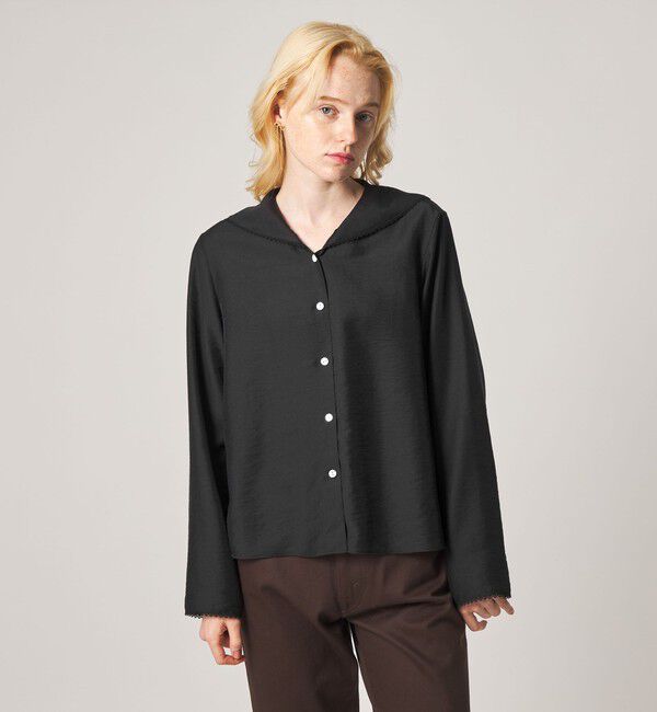 STEVEN ALAN「＜Steven Alan＞レース セーラーカラー ブラウス」|シャツ・ブラウス|