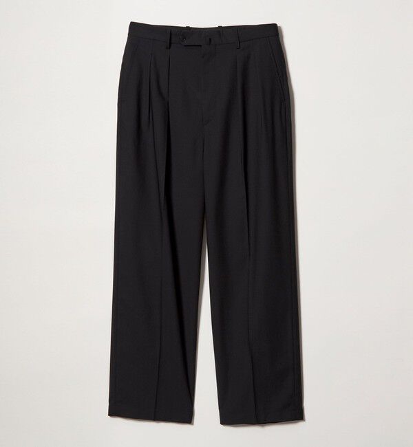 STEVEN ALAN「＜Steven Alan＞ ライト ウール トロピカル イン ツープリーツ ドレス トラウザーズ II」|スラックス|BLACK