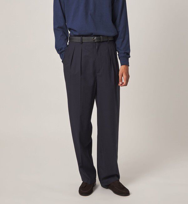 STEVEN ALAN「＜Steven Alan＞ ライト ウール トロピカル イン ツープリーツ ドレス トラウザーズ II」|スラックス|