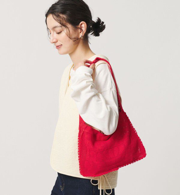 BEAUTY&YOUTH UNITED ARROWS「＜Nananita＞クロシェ バッグ」|ショルダー・メッセンジャー|RED