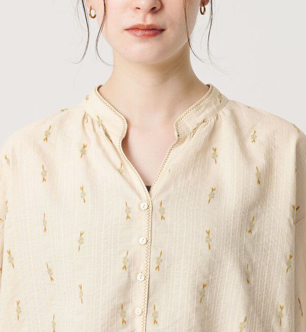 BEAUTY&YOUTH UNITED ARROWS「コットン ジャガード ペザントシャツ ウォッシャブル」|シャツ・ブラウス|
