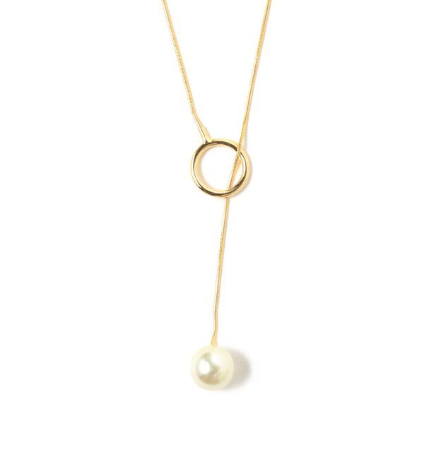 Demi-Luxe BEAMS 「Demi-Luxe BEAMS / ガラスパール Y字 ネックレス」|その他|