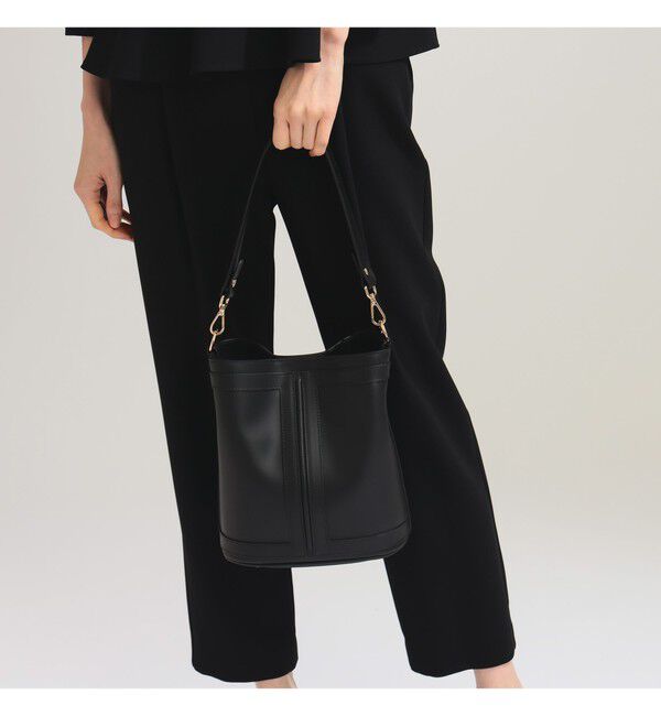 Demi-Luxe BEAMS 「GIANNI NOTARO / NEW フレーム バケット バッグ」|トートバッグ|NERO