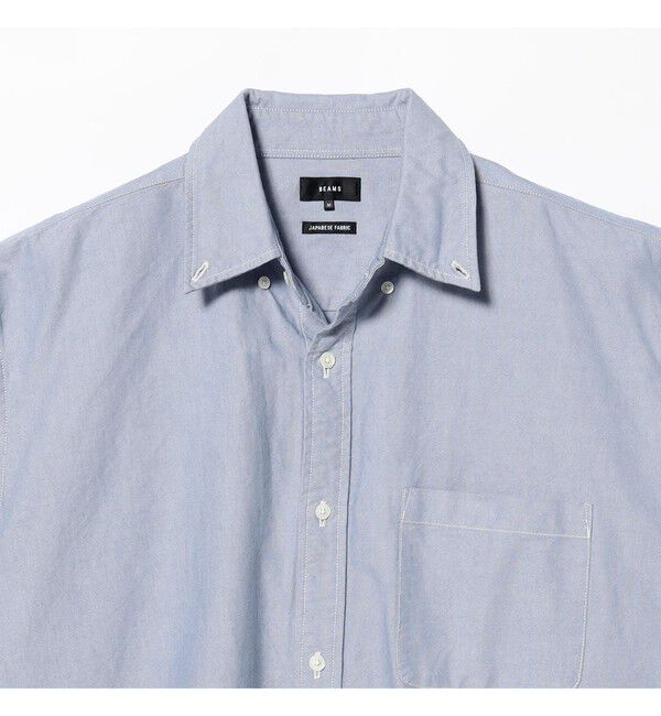 BEAMS「オックスフォード ボタンダウンシャツ 5分丈【ワイドフィット】」|シャツ・ブラウス|