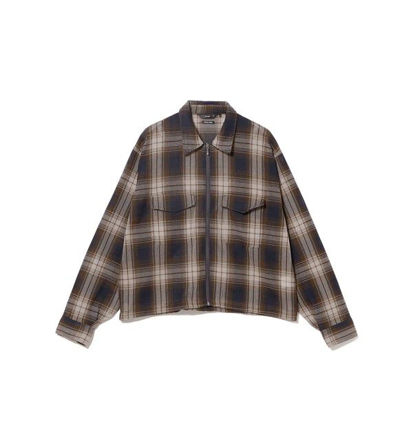 BEAMS「メッシュ ジップシャツ」|シャツ・ブラウス|