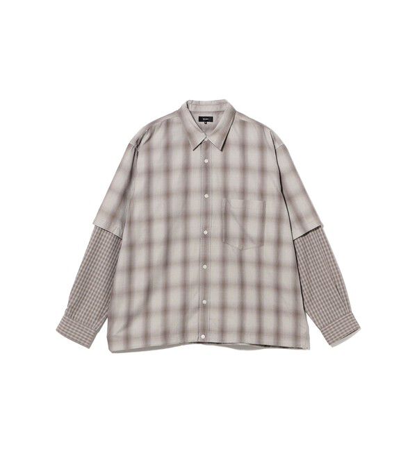 BEAMS「レイヤード チェックシャツ」|シャツ・ブラウス|