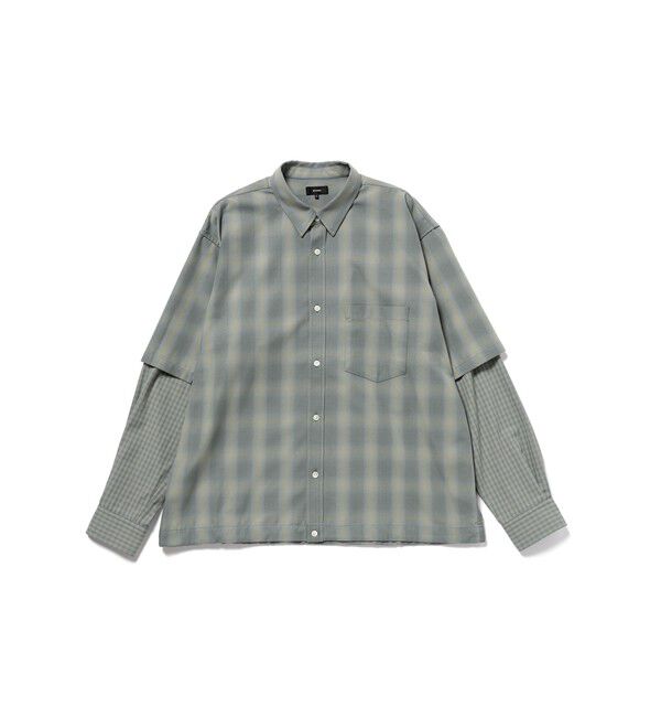 BEAMS「レイヤード チェックシャツ」|シャツ・ブラウス|