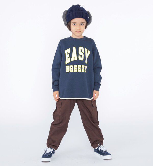 SHIPS KIDS「SHIPS KIDS:100～130cm / パイピング カレッジ ロゴ スウェット」|スウェット・ジャージ|