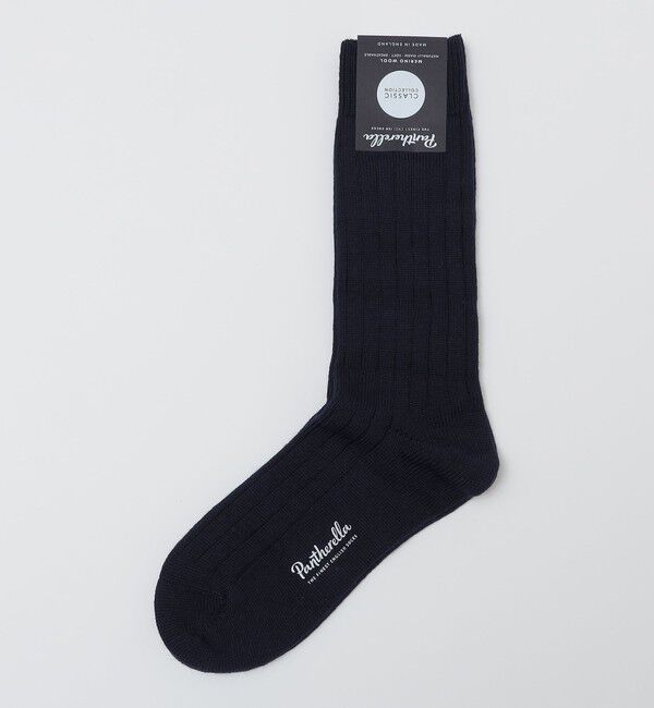 SHIPS「PANTHERELLA: PACKINGTON リブ ソックス」|ソックス|ネイビー
