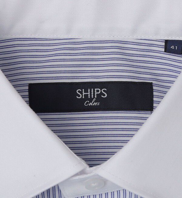SHIPS Colors 「SHIPS Colors:イージーケア クレリック ストライプ ワイドカラー シャツ◇」|シャツ・ブラウス|