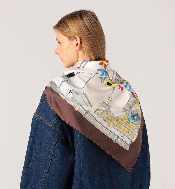 TOMORROWLAND GOODS「ATELIER TOMORROW FLAG シルクスカーフ」|バンダナ・スカーフ|