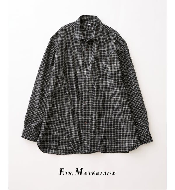 EDIFICE「ETS.MATERIAUX(マテリオ) チェック フレンチ ワーク シャツ」|シャツ・ブラウス|