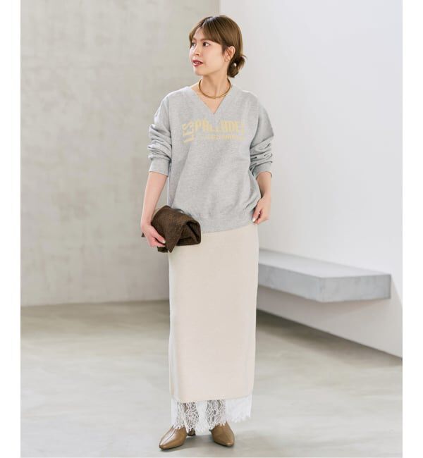 Spick and Span「《一部店舗+WEB限定予約》レースニットタイトスカート」|スカート|