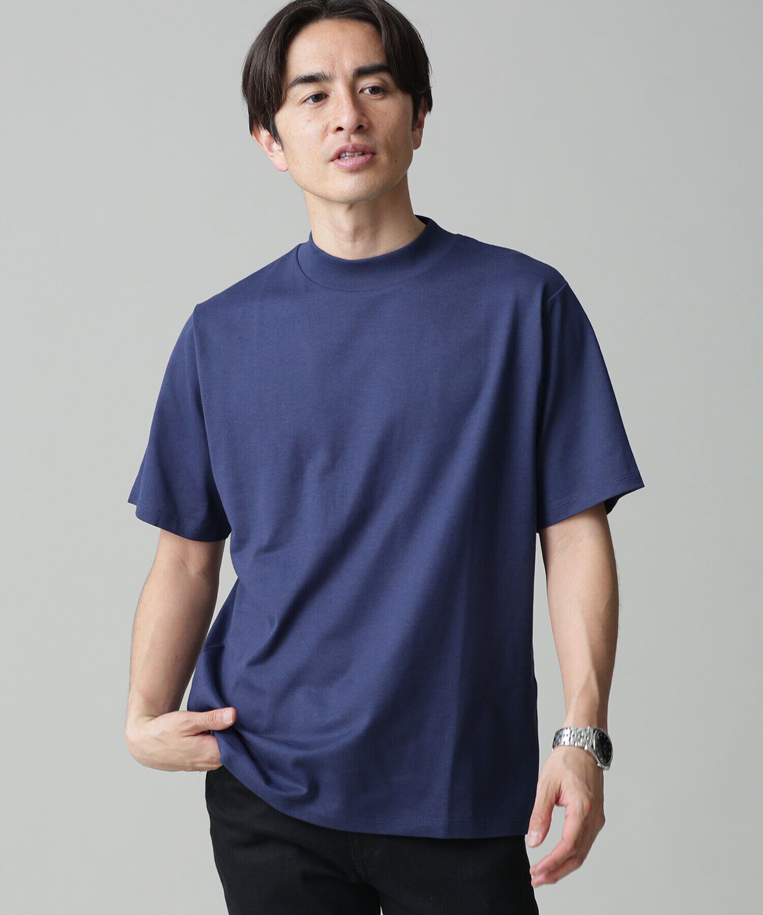 nano･universe「LB.03/Anti Soaked 汗染み防止 モックネックTシャツ」|Tシャツ・カットソー|
