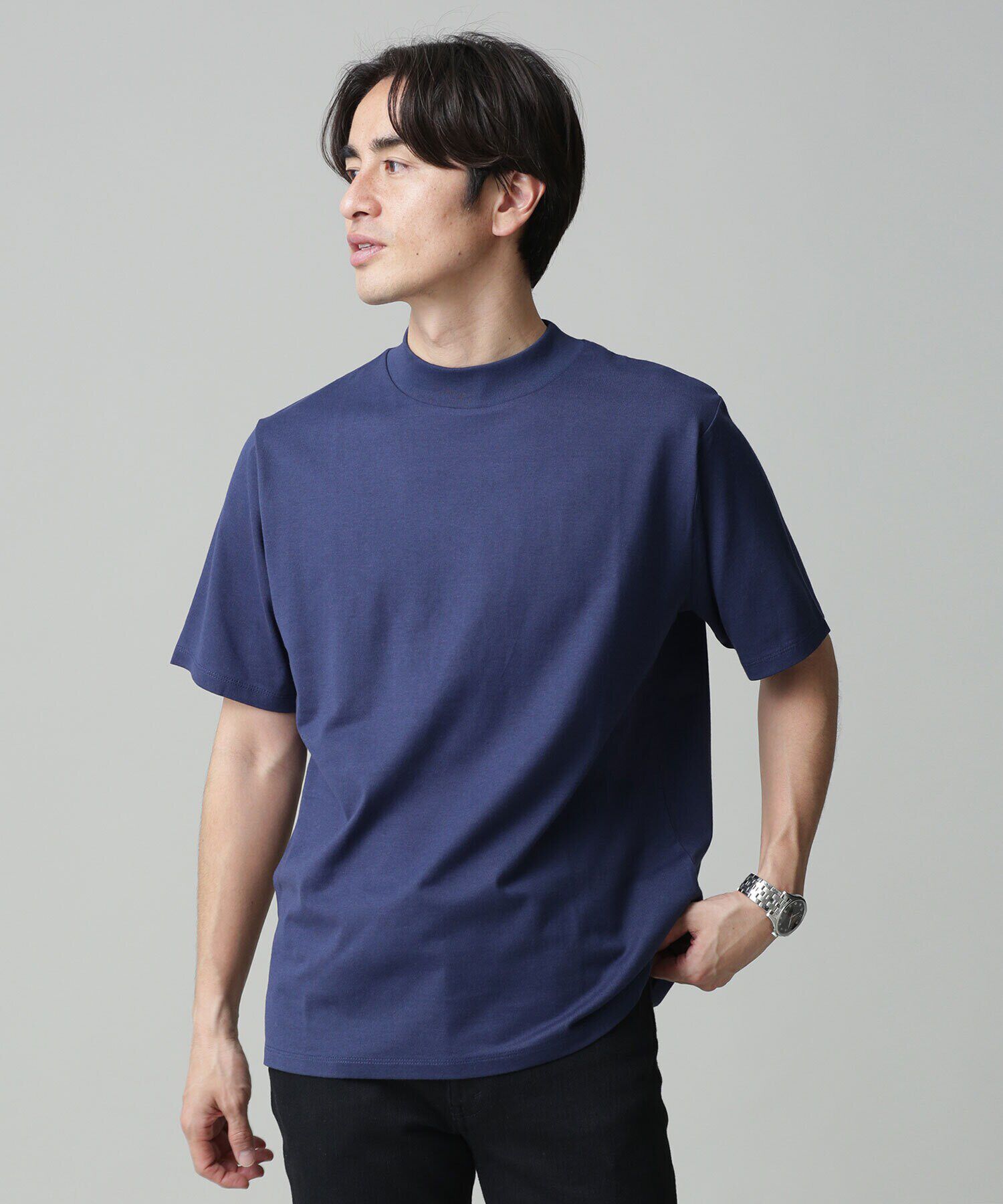 nano･universe「LB.03/Anti Soaked 汗染み防止 モックネックTシャツ」|Tシャツ・カットソー|